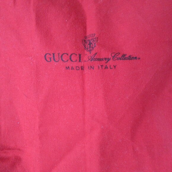 Gucci Dust Bag Storage Cover Drawstring Red Logo 18.5"x13" Made in Italy - Picture 3 of 4